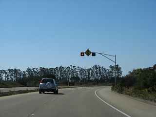 A traffic signal governs the intersection with Lompoc Casmalia Road.