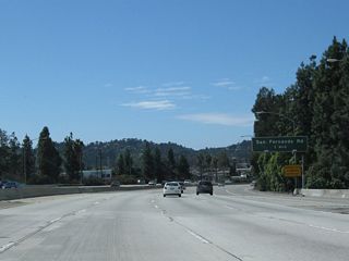 After the Verdugo Road interchange, the next exit along westbound (southbound) California 2 (Glendale Freeway) is Exit 14, Historic San Fernando Road (old U.S. 6-99) (former Business Loop I-5).