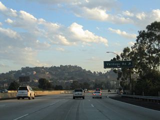 Southbound (westbound) California 2 meets Exit 15A, Verdugo Road and Eagle Rock Boulevard.