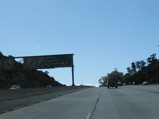 This interchange sequence sign along California 2 (Glendale Freeway) west (south) provides the distance to the next three exits: Exit 15B, York Boulevard; Exit 15A, Verdugo Road; and Exit 14, Historic San Fernando Road (old U.S. 6-99) (former Business Loop I-5). While many historic U.S. routes used to permeate greater Los Angeles, most of those routes have been decommissioned (excluding U.S. 101, which remains on its current freeway alignment). However, many significant arterials and other highways previously served as a U.S. highway, including historic San Fernando Road.
