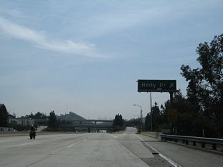 Soon thereafter, southbound California 2 (Glendale Freeway) meets Exit 17A, Holly Drive to Eagle Rock and Glendale.