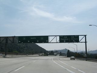 Westbound (southbound) California 2 (Glendale Freeway) meets Exit 17B, California 134 (Ventura Freeway). Use California 134 east to Interstate 210 in Pasadena to San Bernardino or west to U.S. 101 in North Hollywood en route to Ventura and Santa Barbara.
