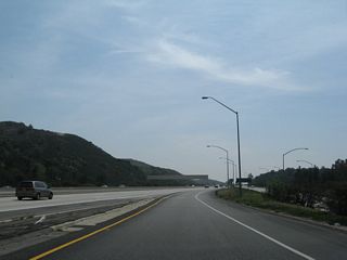 The on-ramp to Glendale Freeway south narrows to one lane, then merges with traffic coming from Interstate 210 east.