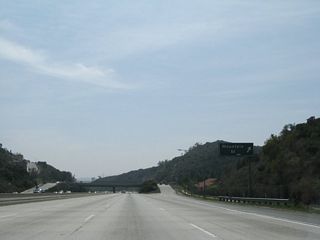 Southbound (westbound) California 2 (Glendale Freeway) meets Exit 18, Mountain Street.