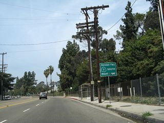 After passing under California 2, the next right connects to California 2 (Glendale Freeway) south to Echo Park.