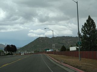 After the intersection with Moonlit Oaks Road, Business Loop I-5 and California 3 proceed north along Main Street. The business route parallels Interstate 5 briefly, then curves away to serve downtown Yreka.