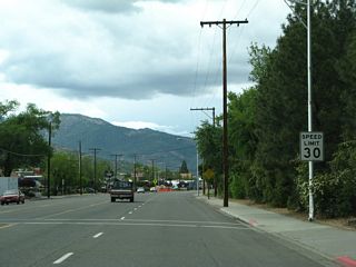 Main Street (Business Loop I-5, Historic U.S. 99, and California 3) starts with two lanes in each direction but will quickly narrow down to one lane in each direction as we approach downtown Yreka.
