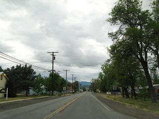 For the first mile or two, California 3 passes through residential areas in the city of Montague, then proceeds toward downtown.