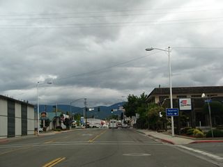 Southbound California 3 and Business Loop I-5 (Main Street) meets North Street in Yreka and approaches the turnoff to Miner Street, which is a major entry into downtown Yreka. Turn right (west) on Miner Street to the Siskiyou County visitors center.