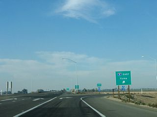 Northbound California 7 meets Interstate 8 at this interchange, which is not designed for high speeds. Watch for traffic turning onto Orchard Road from the eastbound Interstate 8 off-ramp. Imperial County S-32 (Orchard Road) continues north of Interstate 8 into the city of Holtville. Holtville is only a few miles north of Interstate 8 along California 115 and Old U.S. 80.