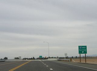 The next exit is a loop ramp that connects northbound California 7 with westbound Interstate 8, which travels to El Centro and San Diego.
