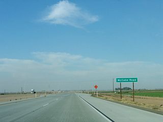 The next intersection along northbound California 7 is McCabe Road, which parallels Heber Road and also provides farm to market access.