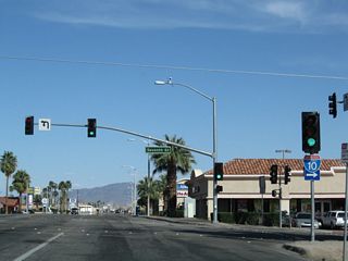 Seventh Street intersects Hobson Way three blocks north of the diamond interchange along Inerstate 10 at Exit 240.