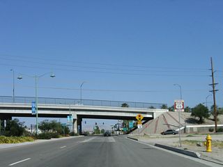 The Historic U.S. 99 route marker posted ahead of Avenue 44 and the Monroe Street viaduct was removed by 2012.