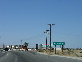 Burr Street stems south from Indio BOulevard to Fred Waring Drive and the Heritage Palms Golf Club community.