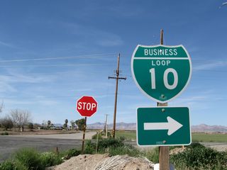 Business Loop I-10 east at Hobson Way in Blythe, California