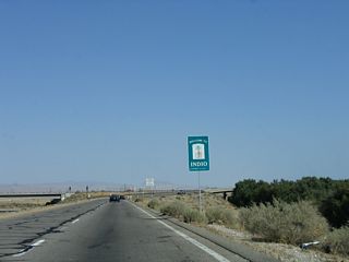 The separate roadways for Indio Boulevard south of I-10 were repalced with a five-lane roadway for Jefferson Street.