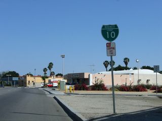 Business Loop I-10 shield formerly posted east of the Jackson Street viaduct along Indio Boulevard in Indio, CA