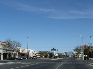 Hobson Way at Spring Street in Downtown Blythe.