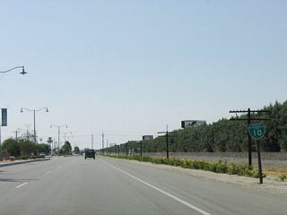 A Business Loop I-10 route marker used to be posted along Indio Boulevard between the Whitewater River and Madison Street.