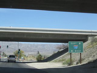 SR 86 north defaults onto Interstate 10 westbound to Palm Springs, Riverside, San Bernardino and Los Angeles.