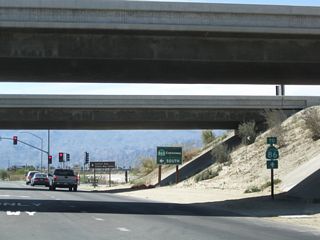 SR 86 branches southeast from I-10 along an expressway to Desert Shores-Salton City, Brawley and El Centro.