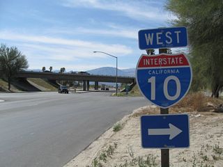 Business Loop I-10 overlays Dillon Road south from the diamond interchange (Exit 148) with Interstate 10 in Coachella.