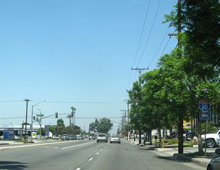 Forthcoming Mountain Avenue leads north to Interstate 10 (San Bernardino Freeway) and south to SR 60 (Pomona Freeway).