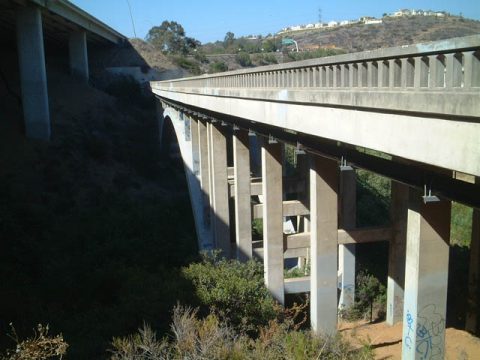 I-15 and Old U.S. 395 bridges over Los Peñasquitos Canyon