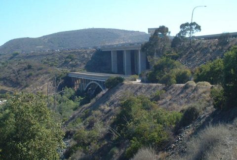 I-15 and original U.S. 395 bridges over Los Peñasquitos Canyon