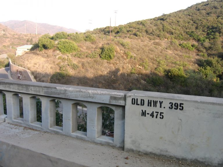 Old Highway 395 bridge stamp