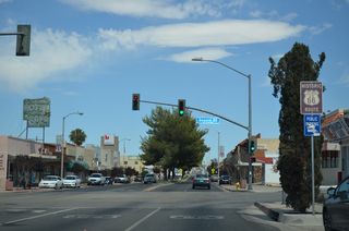 Historic U.S. 66 proceeds east into the Barstow business district from 2nd Avenue.