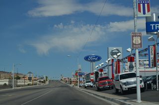 Historic U.S. 66 sign at Main Street and Avenue E.