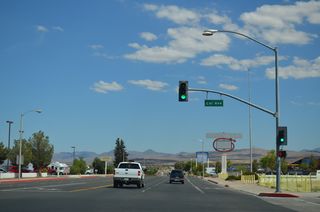 Main Street expands to a seven lane boulevard south of Cal Avenue by Barstow Mall.