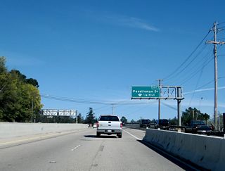 The first exit along California 17 north is Exit 1, Pasatiempo Drive east to North Plymouth Street and west to the unincorporated community of Pasatiempo.