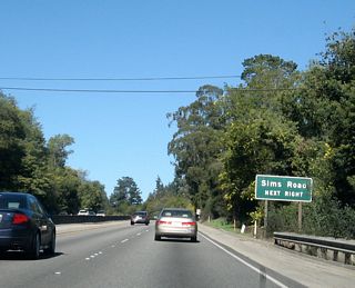 The next exit along California 17 north is Exit 2, El Rancho Drive and La Madrona Drive. El Rancho Drive is the east side frontage road, while La Madrona Drive is the west side frontage road. Sims Road can be accessed via La Madrona Drive.