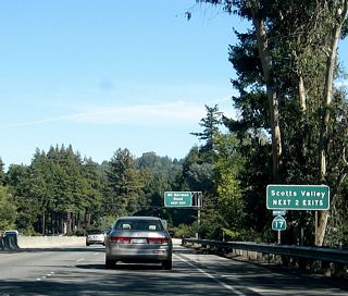 The next exit on California 17 north is Exit 3, California 17 Business (Mount Hermon Road) north to Scotts Valley. This exit also connects to the two frontage roads on either side of the freeway.