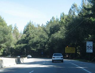 After Vine Hill Road, this sign advises of the winding road ahead. The speed limit drops to 50 miles per hour. Advisory signs will abound as California 17 takes multiple twists and turns on its way to Patchen Pass (el. 1,800 feet).