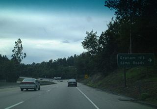 The next exit along California 17 south is an intersection with Graham Hill and Sims Roads around Milepost 2.