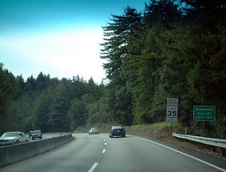 Southbound California 17 reaches Glenwood Cutoff around Milepost 9.