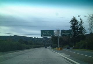 Following Exit 21, southbound California 17 approaches Exit 20B, California 9 in Los Gatos. California 9 offers a slower, yet more scenic route over the Santa Cruz Mountains between Los Gatos and Santa Cruz.