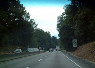 This scene shows southbound California 17 after the Glenwood Cutoff (closer to Milepost 8).