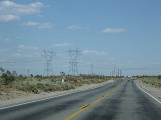 Two Southern California Edison 500kV power lines cross over California 18 (Palmdale Road). These lines connect the Vincent substation (near the California 14 and N-3/Angeles Forest Highway interchange) with the Lugo substation in Hesperia.