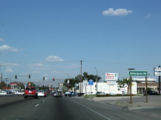California 18 approaches Amargosa Road. Traffic increases as we get closer to the Interstate 15 corridor.