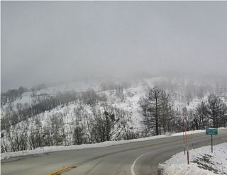 After the Old Fire of October 2003 ravaged the mountain communities, several areas were badly burnt, including most of the area around Skyforest, as shown in these photos along eastbound.