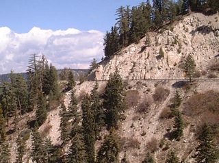 View of eastbound California 18 as seen from the dam area.