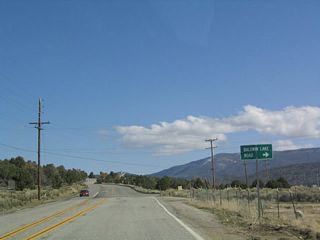Northbound California 18 at Baldwin Lake Road.