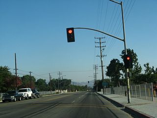 Another traffic signal is found at California 18/Waterman Avenue south and 38th Street. After that is another signal for Parkdale Drive.