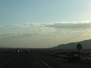 This California 18 west reassurance shield is posted near Rabbit Springs Dry Lake. Like California 247, California 18 passes over a dry lake that rarely sees any sort of standing water (except after significant rain events).