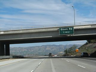 The next exit along California 23 (Moorpark Freeway) north is Exit 17, Olsen Road.